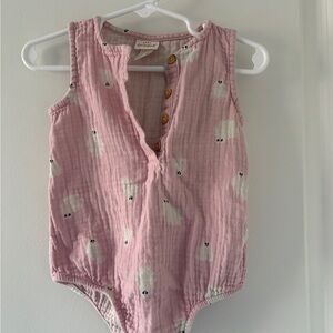 Cat & Jack Pink Baby Romper with Ghost Design - 18 months